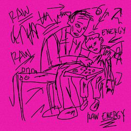 Neo Expressionism Father and Son Emotional Bond Portrait by Aden Pink Studio