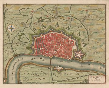 Plattegrond Antwerpen kleur, anno ca 1660 van Gert Hilbink