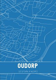 Plan d'ensemble | Carte | Oudorp (Noord-Holland) sur Affiches de lieux