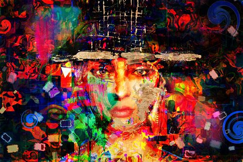 Vintage gemixte blonde schoonheid