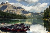 Emerald Lake in Canada by Digitale Schilderijen thumbnail