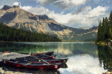 Emerald Lake in Canada by Digitale Schilderijen