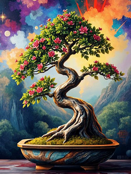 Aquarell-Bonsai von Rizal Azhari