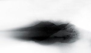 Japan Gebirge Landschaftsmalerei Monochrom