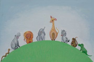 Giraffe,  olifant, leeuw, aap, zebra, nijlpaard : Dierenvriendjes van Anne-Marie Somers
