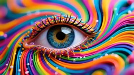 Colour cosmos in the eye by Jean Pierre