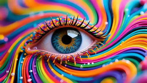 Kleur kosmos in het oog