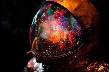 Astronautenhelm met galactische look van Poster Art Shop