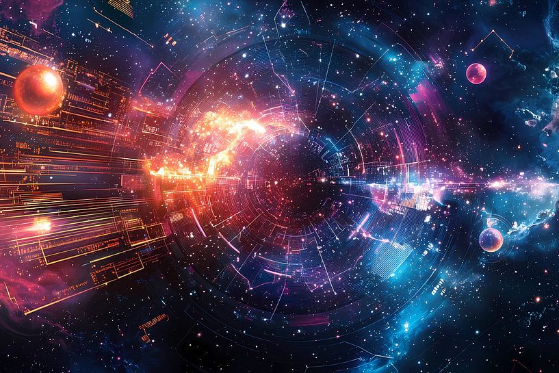 An infographic of defragmentation using a galaxy theme by Ariadna de Raadt-Goldberg