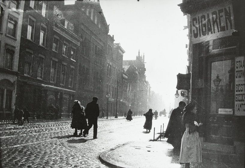 Street view in Rotterdam, George Hendrik Breitner, ca. 1890 - ca. 1910 by Historisch Rotterdam