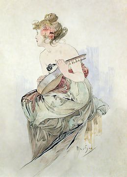 From The Frontispiece Of Le Pater von Alphonse Mucha von Peter Balan