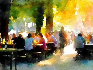 Sommer im Biergarten