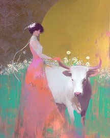 She and the Bull in Silence by ByNoukk