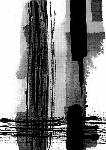 black white ink abstract