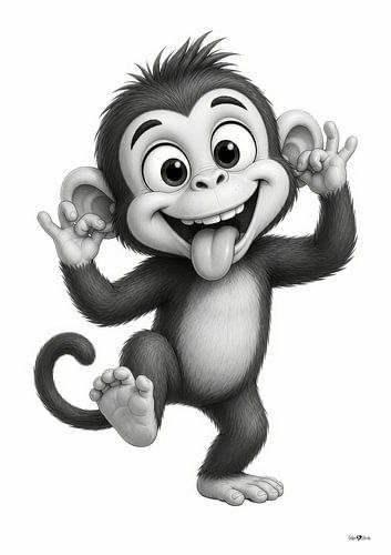 Cartoontje aap
