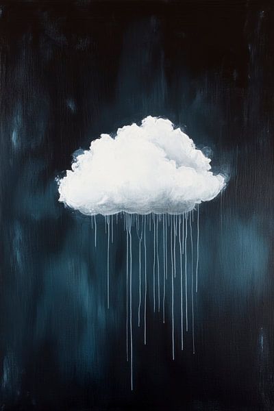 White cloud over dark background by Poster Art Shop