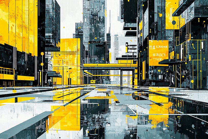 Futuristic urban architecture reflections by Art & Soul Creations