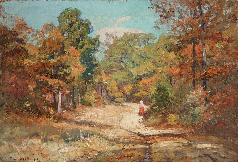 T C. Steele (American, 1847-1926)~On the road to Belmont by finemasterpiece