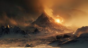 Goldene Alpengipfel