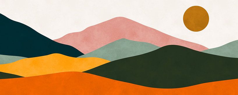Aquarell Landschaft 3 von Vitor Costa