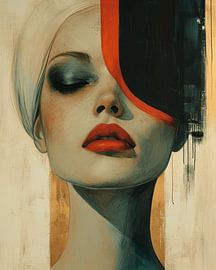 Modern and abstract portrait by Carla Van Iersel