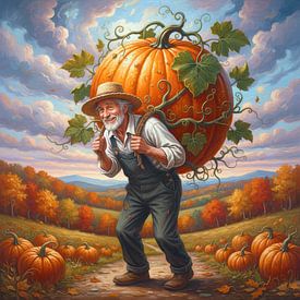 Cueilleur de courges sur Jutta Maria Pusl