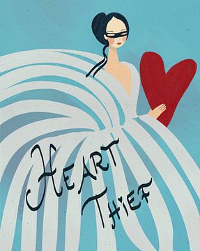 Weiblicher blauer Herzendieb von Pictufy Studio IV