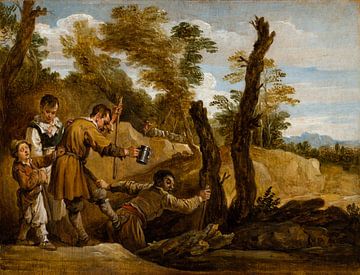 De blinde leidt de blinden, David Teniers de Jonge