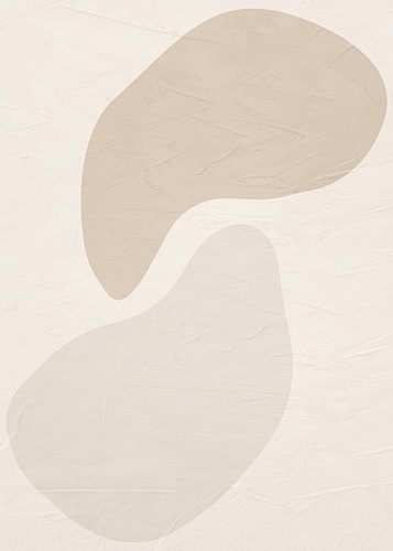Minimalistische, organische, abstracte wandkunst