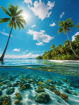 schöne Aussicht auf den Strand