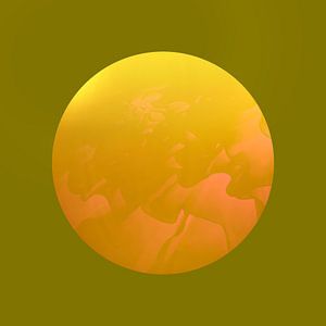 Abstrait moderne. Minimalisme. Orange et vert olive.