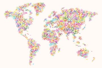Carte du monde en couleurs sur Add some color!
