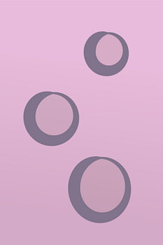 Minimalistische, geometrische Illustration mit Kreisen