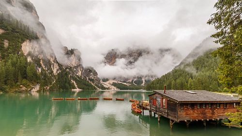 Lago di Braies in the Dolomites.