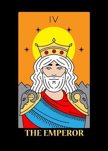 The Ruler Tarot Card IV Spiritual Wall Decoration Art Print