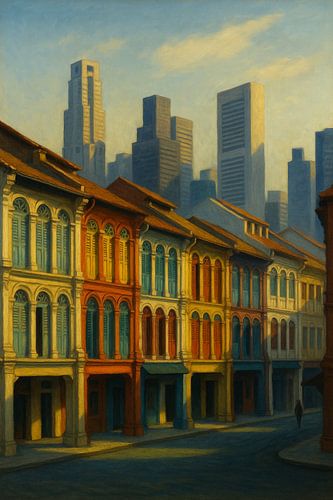 Middaglicht in Chinatown in Singapore