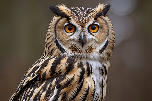 Realistische close-up van een uil