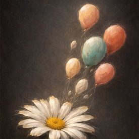 Schwebende Gänseblümchen-Wünsche von Media Jeka