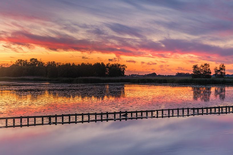 Sonnenuntergang bei Woudbloem, Groningen von Henk Meijer Photography