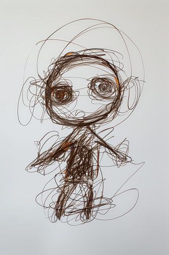 Abstract Doll - Playful Children's drawing