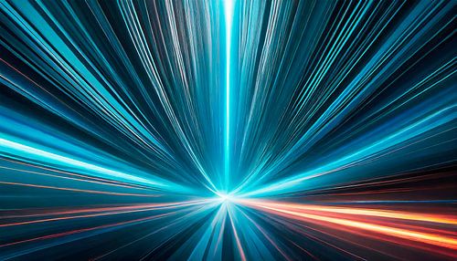 Blauwe strepen in het midden