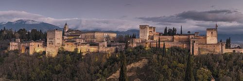 Panoramafoto van het Alhambra in Granada
