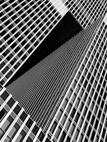 Détail abstrait de La Rotterdam dans le style Escher