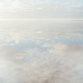 Wad bij Vlieland, spiegelglad water - natuurfotografie print van Laurie Karine van Dam