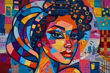 vrouw abstract portret van Egon Zitter