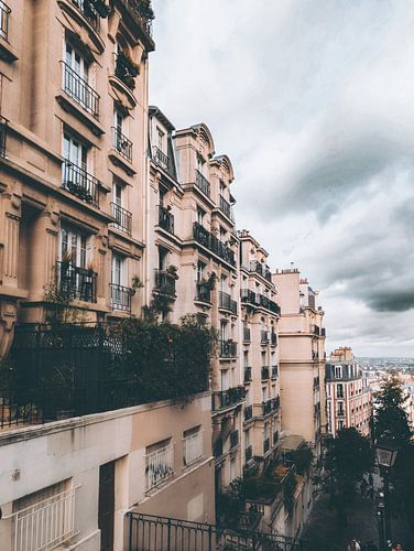 Prachtig uitzicht vanaf het hoger gelegen Montmartre in Parijs