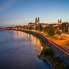 Magdeburg  - An der Elbe bei Nacht von t.ART