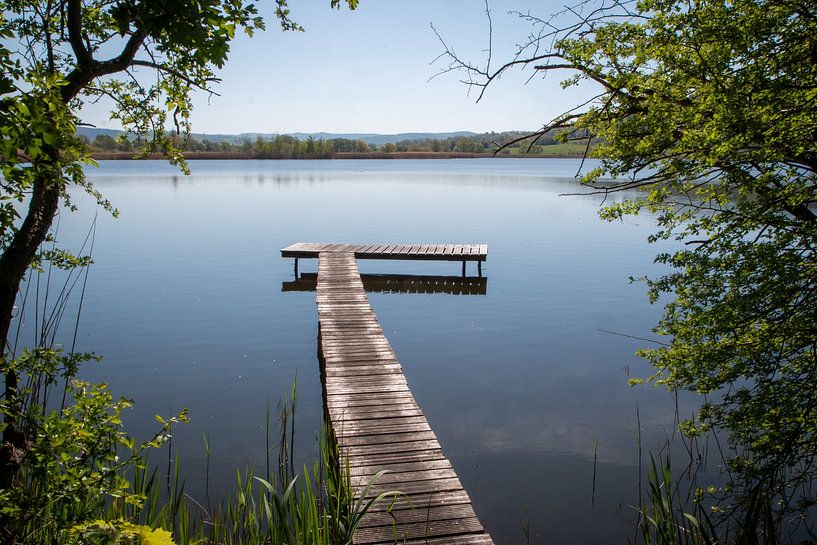 Jetty on Breitunger Lake by Suzanne Schoepe