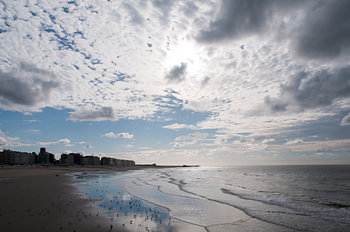 Op het strand in Westende - België