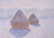 Hooibergen (Effect van Sneeuw en Sun), Claude Monet van Meesterlijcke Meesters thumbnail
